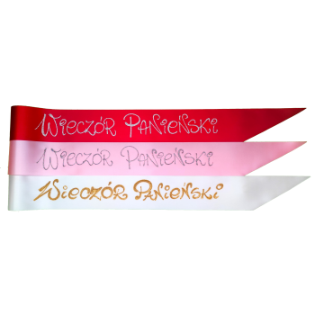 [Szw06] Szarfa satynowa wstążka WIECZÓR PANIEŃSKI
